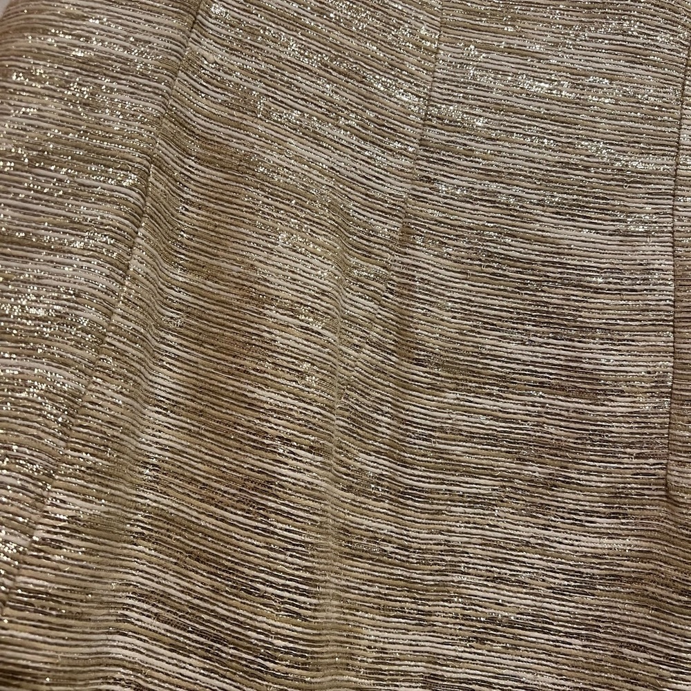 KATE SPADE • GOLD TINSEL STRIPE DRESS - Picture 4 of 8